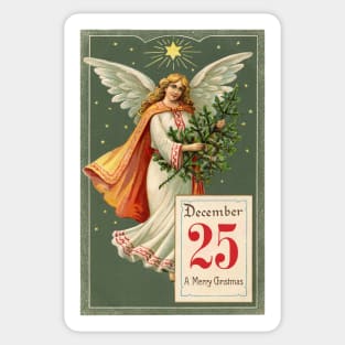 Vintage Christmas Angel Sticker